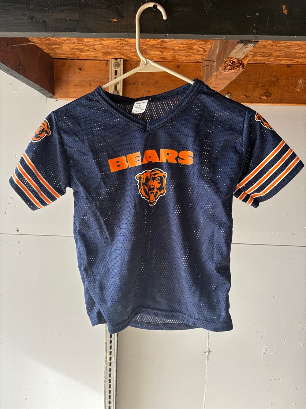 Chicago Bears Kids Navy Short Sleeve Jersey Top, Youth small